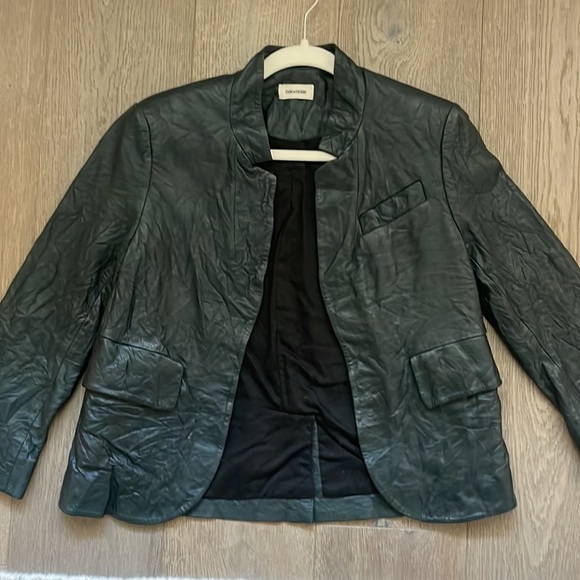 Zadig & Voltaire | Verys Crinkled
Leather Jacket Peacock NWT - Picture 4 of 5